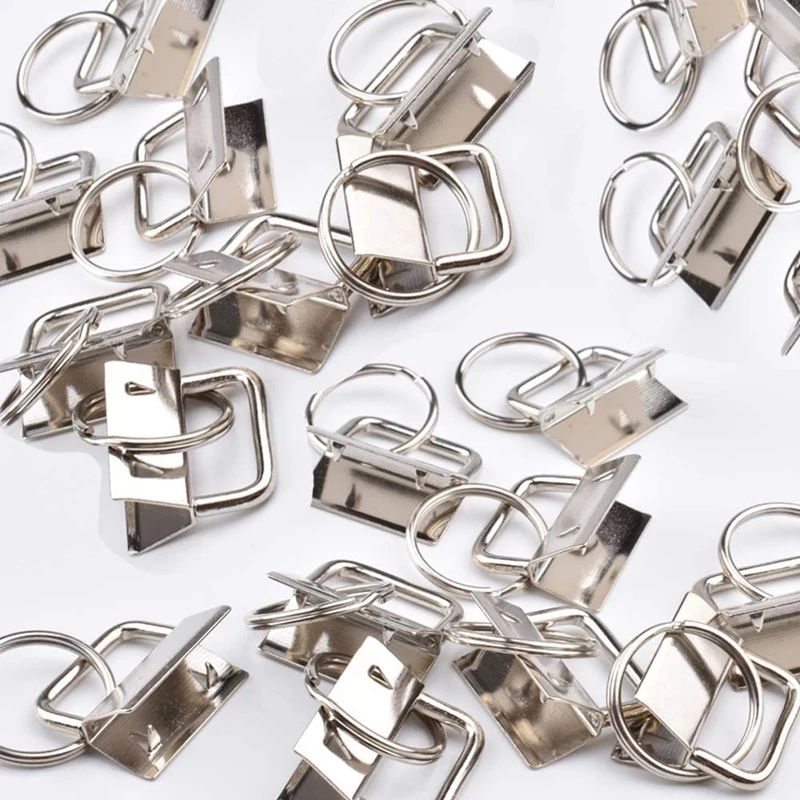 

41Pcs/Set Glass Running Pliers with 40 Pcs 1 Inch Fob Chain Wristlet Hardware with Key Ring (Key Fob with Pliers)