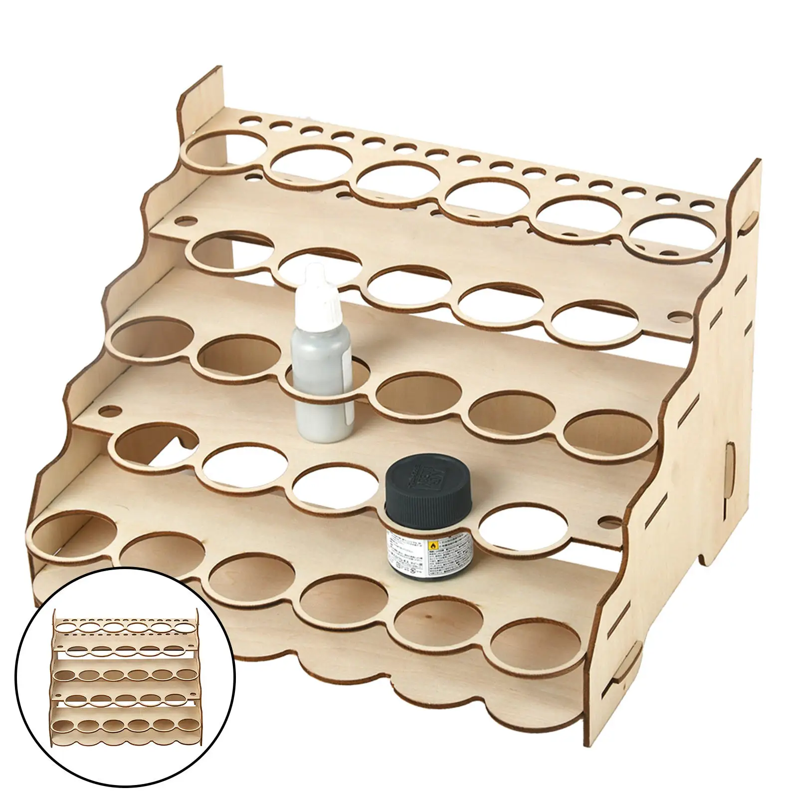 Основа красок и кисти Органайзер стойка вмещает до бутылок кистей деревянная