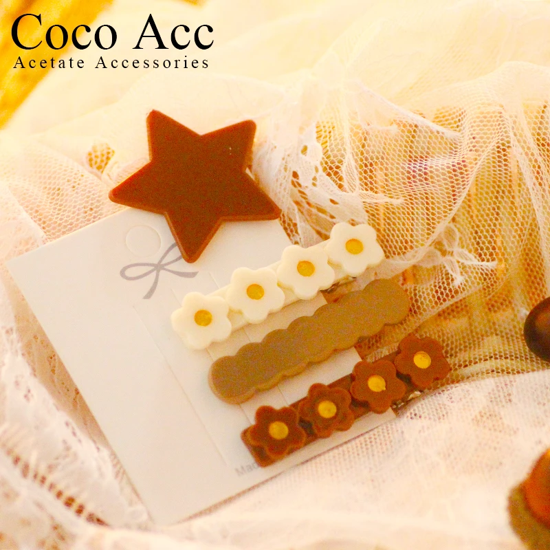 

Ins горячая Распродажа, оптовая продажа, ацетат, Корейский простой дизайн, причудливые зажимы для волос в форме потока, акриловые цветные заж...