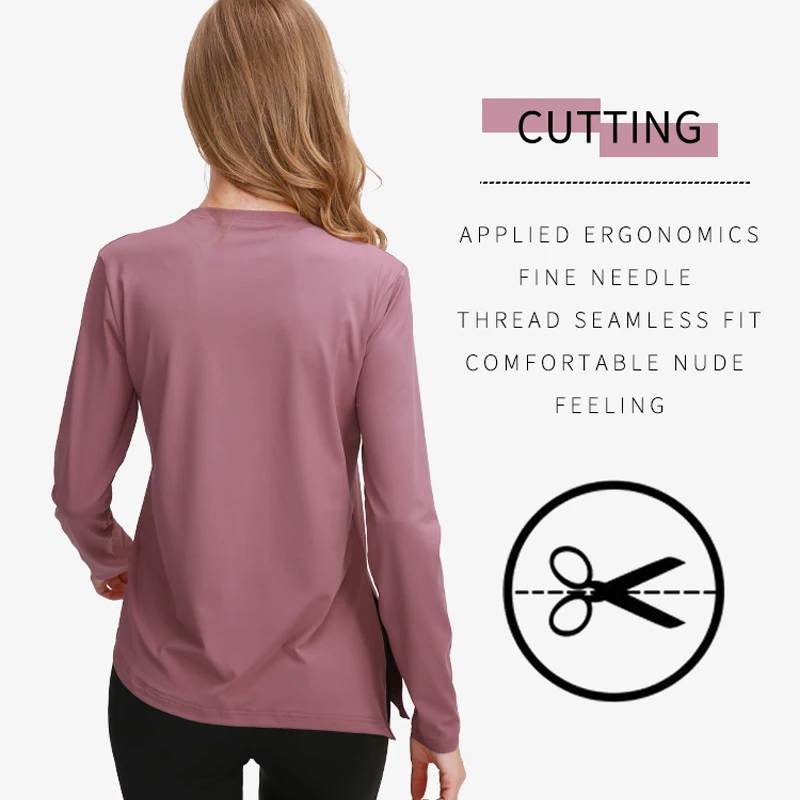 Женская Спортивная одежда для фитнеса женская трикотажная бесшовная рубашка с