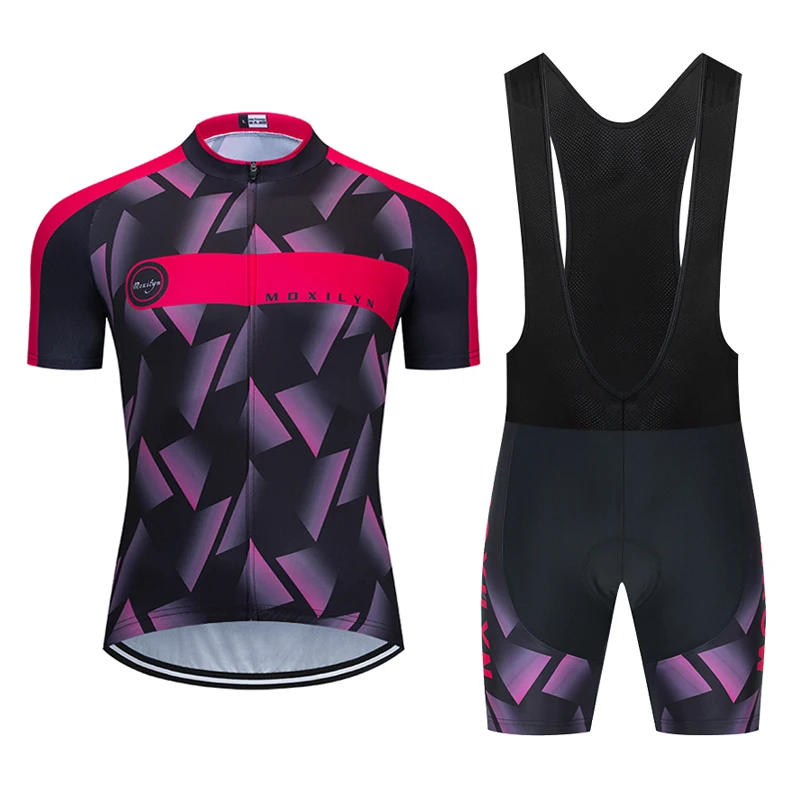 Moxilyn 2020 Mens Black Cycling Clothing MTB uniform Bike Wear Cycling Jersey Short Set Ropa Ciclismo Maillot Culotte
