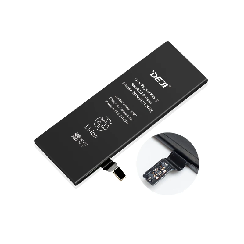 DEJI Original Li-Polymer Battery For iPhone 6P High Quality Real Capacity 2915mAh Internal Phone Batteries Replacement 6Plus enlarge