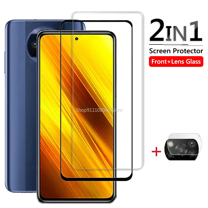 

For Xiaomi Poco X3 NFC Protective Glass Poco M3 Pro Camera Screen Protector On Xiomi F3 GT Tempered Glas Film Pocom3 PocoX3