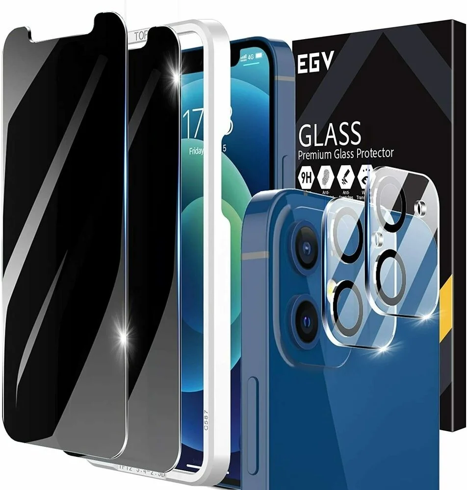 

Pack- Verre Tremp Antiespion Ecran et Camra Protecteur For iPhone 11 / 12 Pro Max