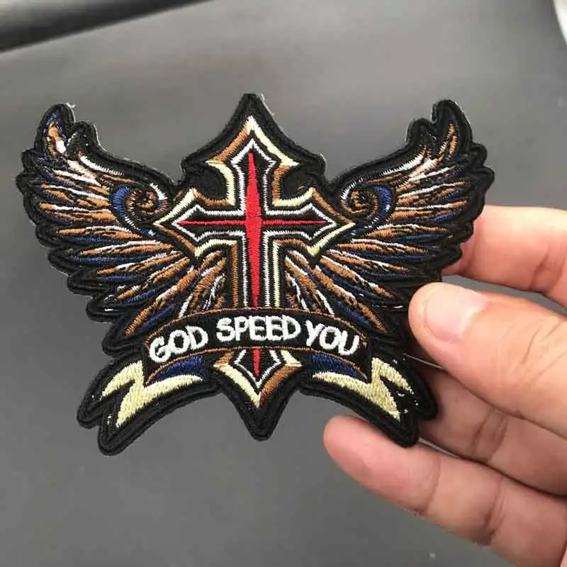 GOD SPEED вышитые Панк байкерские нашивки Одежда Наклейки Аксессуары