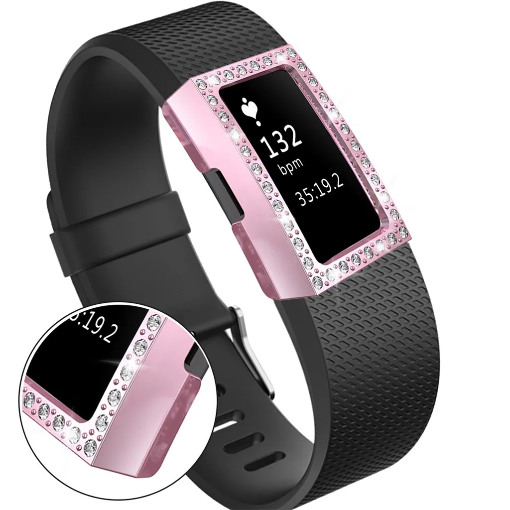 Роскошный Кристальный защитный чехол для Fitbit charge 2 Smart Watch PC Frame ультра-тонкий
