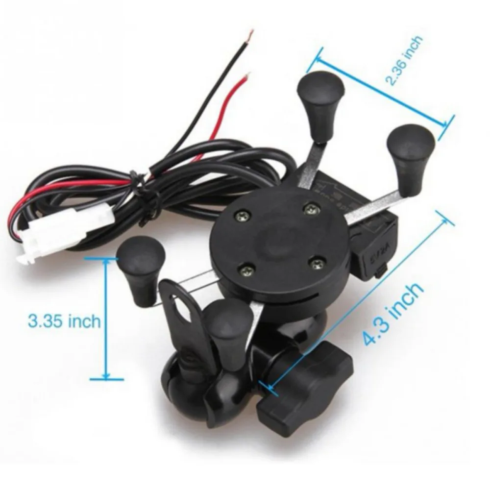 Горячая новинка универсальный держатель для телефона мотоцикла USB зарядка 2 в 1