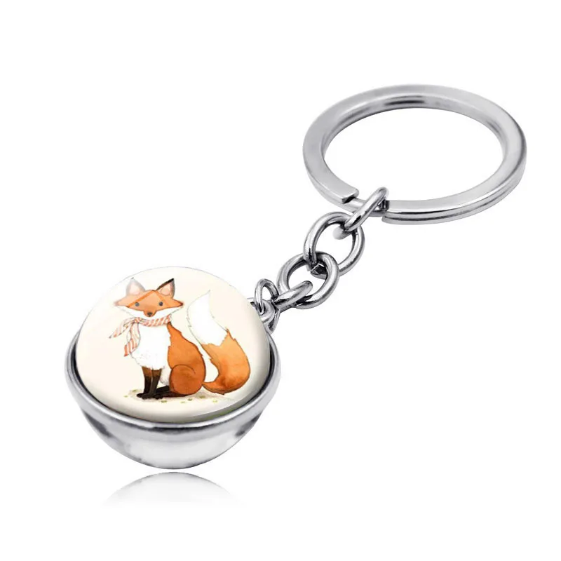 WG 1 шт. модная Милая бижутерия из лисьего времени брелок с кабошоном подвеска