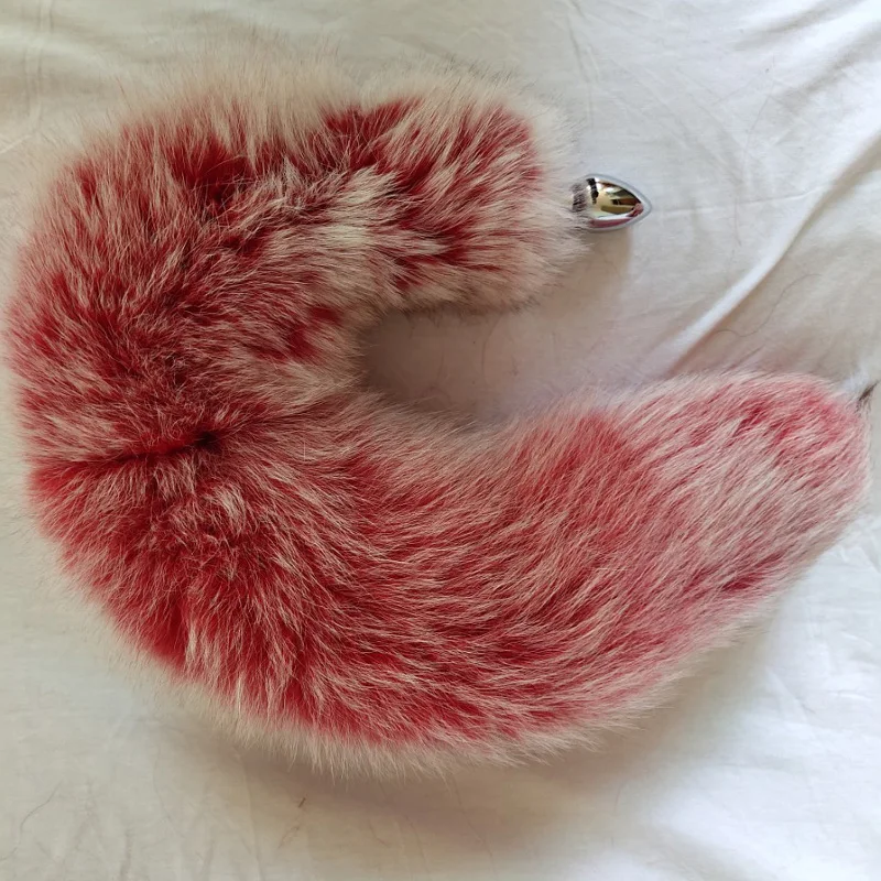 Милая металлическая Анальная пробка 70 см анальная лисий хвост из нержавеющей