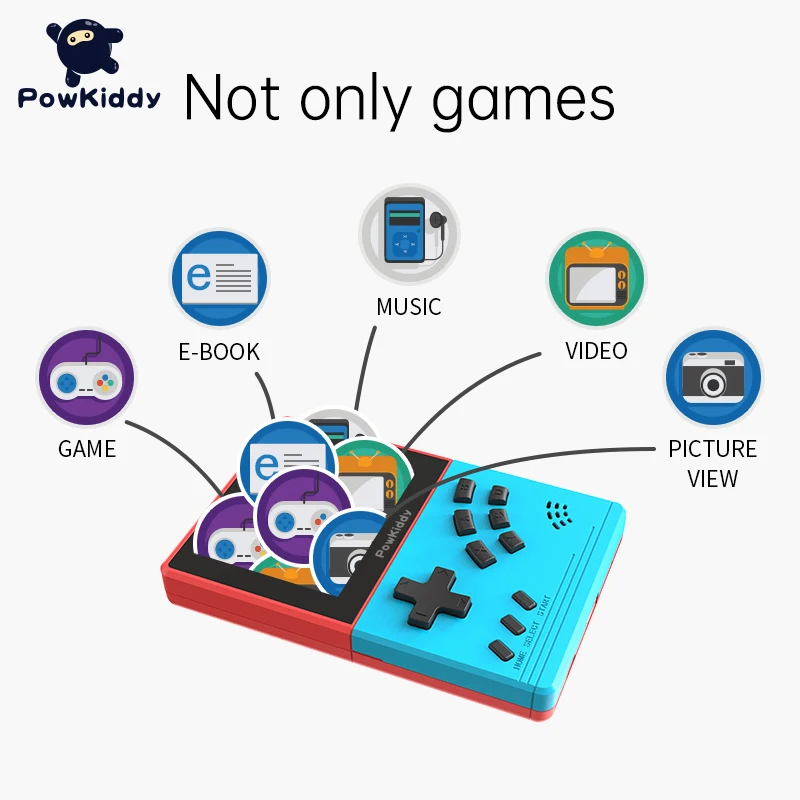 Официальная портативная игровая консоль POWKIDDY V2 3 5 дюйма 32 Гб 17000 Ретро CPS MD игры Av