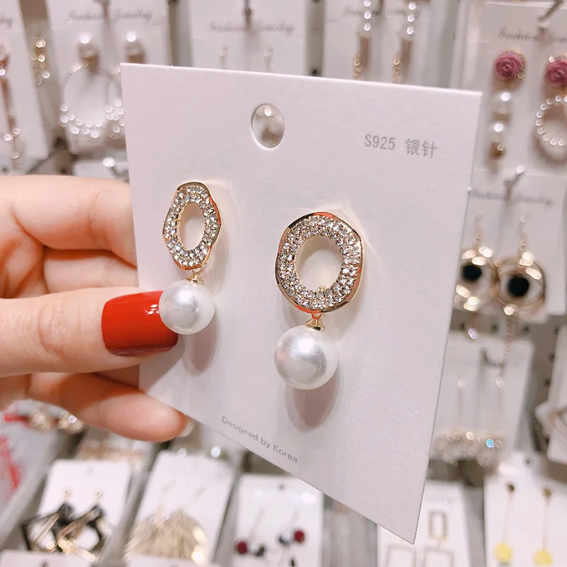 Серьги Стразы с блестящими звездами висячие серьги-подвески для женщин золотые