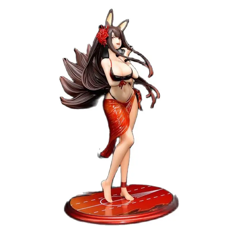 

New 24cm Anime Azur Lane Sexy Girls Action Sexy Akagi Swimsuit Ver. Figure Toys Beautiful Young Bikini Girl Model Figure Toys