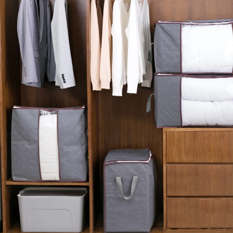 Портативный сумка для хранения одежды органайзер шкафа гардероба Стёганое
