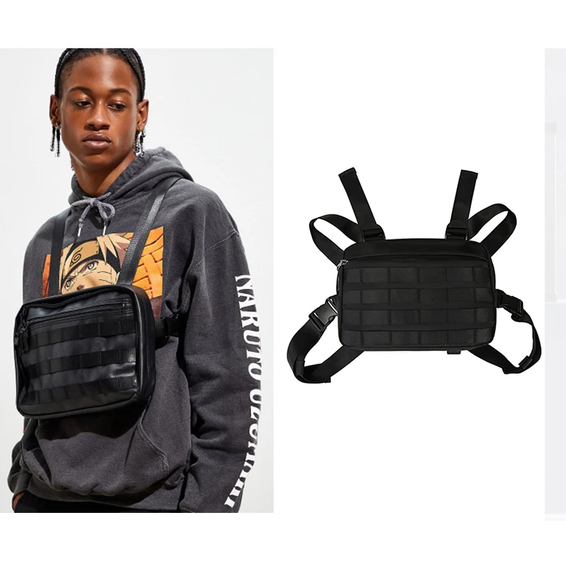 Мужская нагрудная Сумка-жилет водонепроницаемая тактильная уличная одежда в