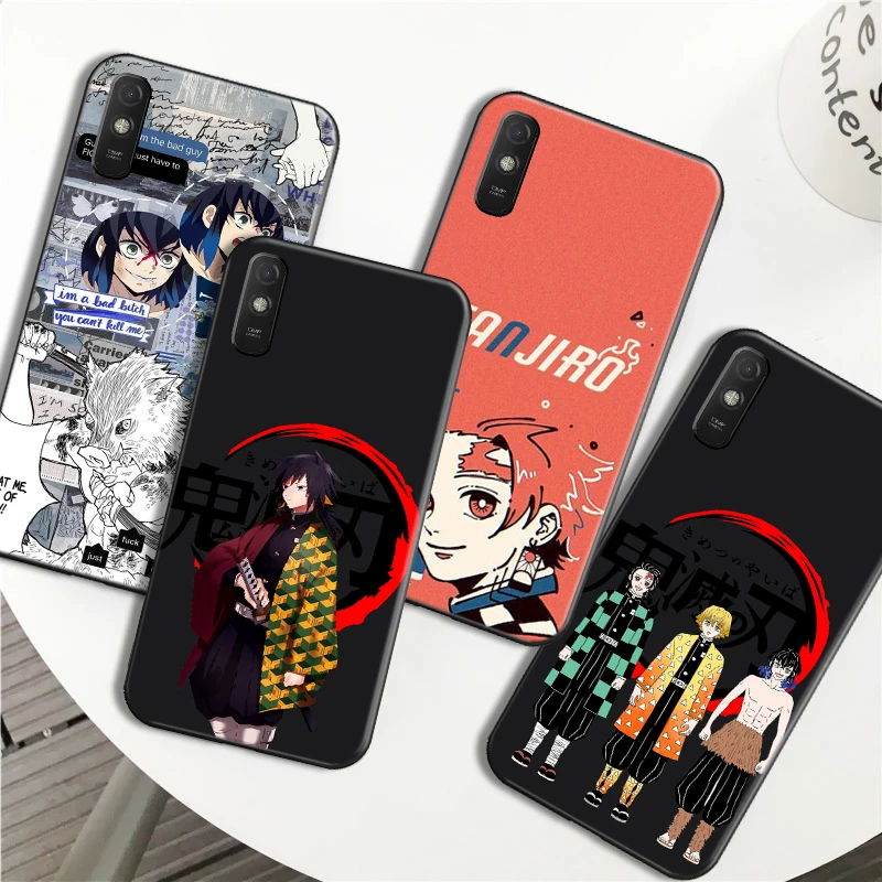

Anime Demon Slayer Phone Case For Xiaomi Redmi 9A 9i Redmi 9AT Redmi 9 Kamado Tanjirou Kamado Nezuko Rengoku Coque Back Cover