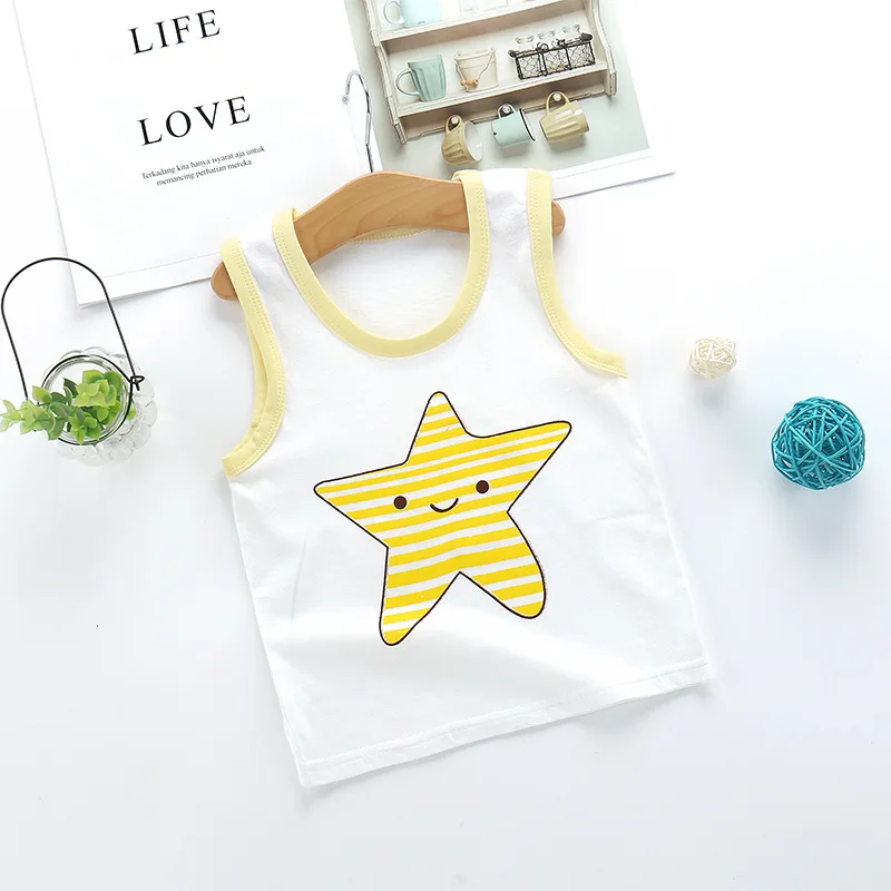 Жилет для маленьких мальчиков и девочек летняя майка из чистого хлопка новинка