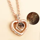 Ожерелье-проектор, подарок на день Святого Валентина, ожерелье-проектор памяти, новое ожерелье с надписью I Love You Heart на 100 языках