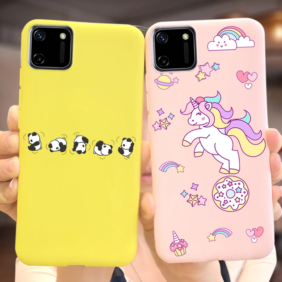 Чехол для Realme C11 Мягкий Силиконовый ТПУ чехол с милым рисунком Oppo 2021 C 11 чехлы