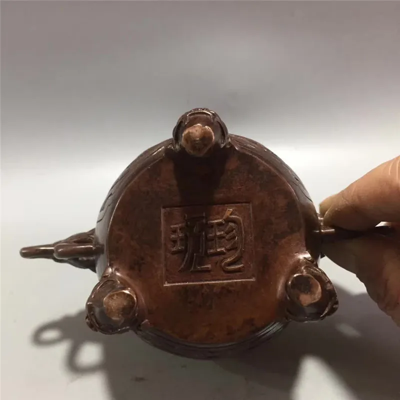 

Red Copper Lion Stove Pure Copper Pixiu God Beast Incense Burner Ornaments Crafts Gift Home Decoration Collection
