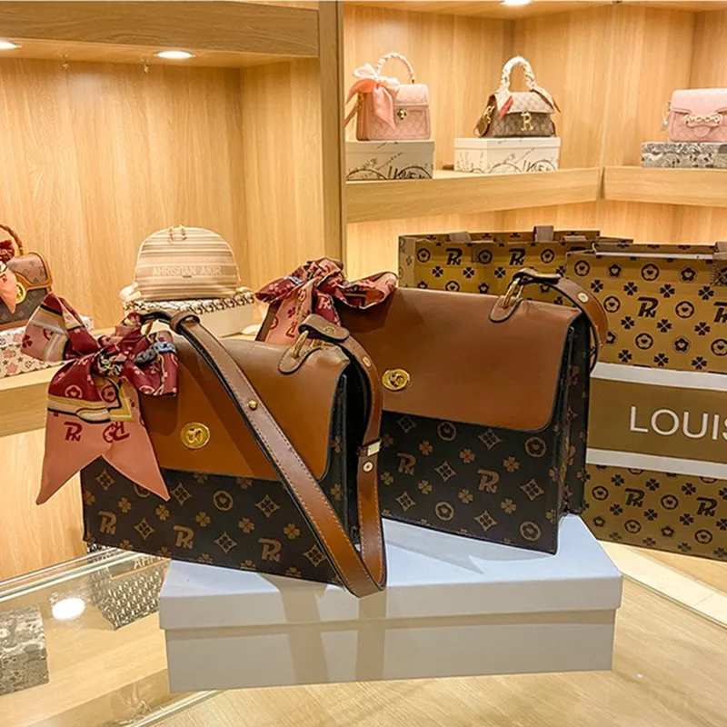 

Простая, стильная, элегантная, универсальная, вместительная, квадратная сумка, 2021 новая Ретро, в западном стиле, сумка-мессенджер через плеч...