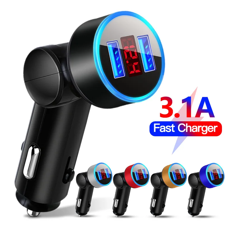 110 градусный вращающийся Автомобильный Зарядное устройство Универсальный