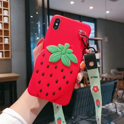 Милый 3D чехол-бумажник для Xiaomi Mi 8 Lite SE 6X A2 6 5X A1 чехол с ремешком мягкий силиконовый