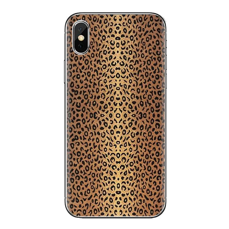 For iPhone XS Max XR X 4 4S 5 5S 5C SE 6 6S 7 8 Plus Samsung Galaxy J1 J3 J5 J7 A3 A5 Leopard Soft Transparent Shell Covers |