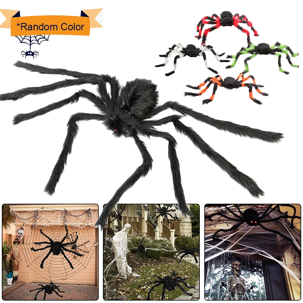

1PCS Big Plush Spider Halloween Huge Plush Toy Simulation Spider Halloween Party Home Indoor and Outdoor Prop Decor