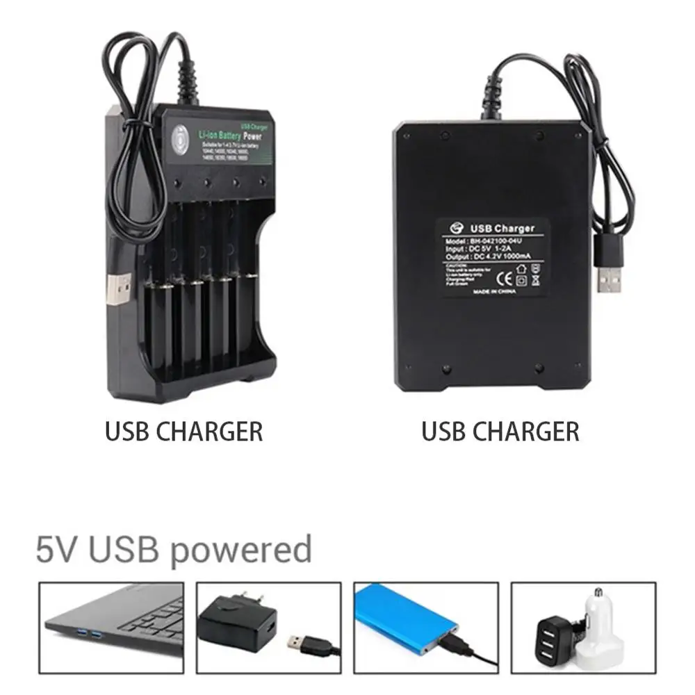 Зарядное устройство 3 7 в 18650 зарядное для литий-ионных аккумуляторов USB