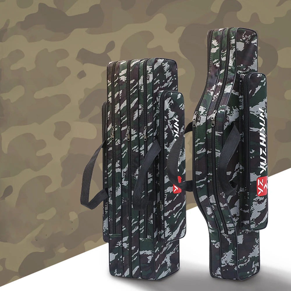 3-слойная 130см портативная складная сумка для хранения удочек из холста для рыбалки X274GX.