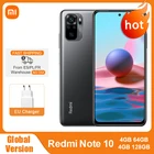 Смартфон Xiaomi Redmi Note 10, 4 Гб 64 ГбГлобальная версия ГБ, Snapdragon 128, AMOLED экран 678 дюйма, быстрая зарядка 6,43, 33 Вт, 48MP Quad Camera