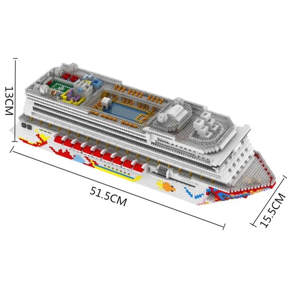 

Cruise Liner Moc Bricks Speed Boat Modular Bricks Sea Travel Ideas Model Building Blocks ZRK7800 Titanic 4950Pcs