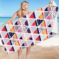 geometric microfiber beach towel camping outdoor seaside yoga towel swimming cushion sunscreen shawl soft and cute