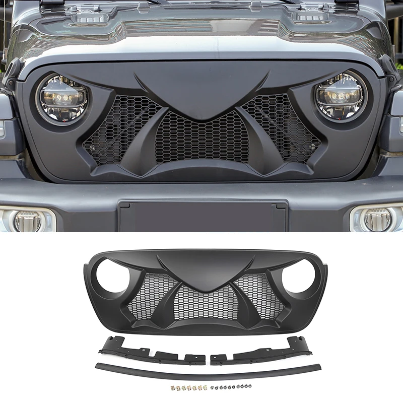 E SHINEKA гоночная решетка для Jeep Wrangler JL+ Автомобильная Передняя гоночная решетка декоративная крышка для Jeep Wrangler JL модифицированные аксессуары - Цвет: E