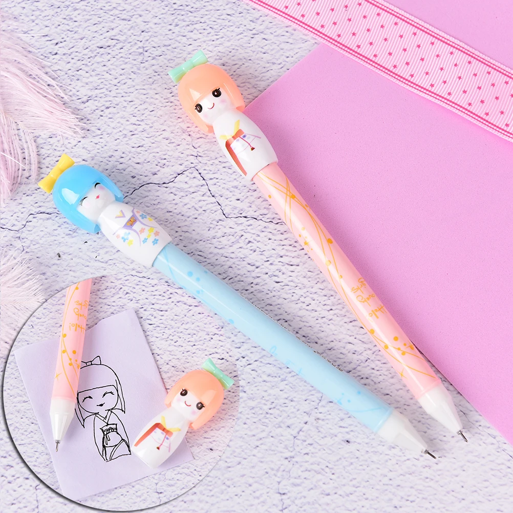 

Kawaii Japanese Doll Girl Design Gel Pen Princess Pen Stationery Caneta Office Material School Supplies Writing Signing Pen 1pcs