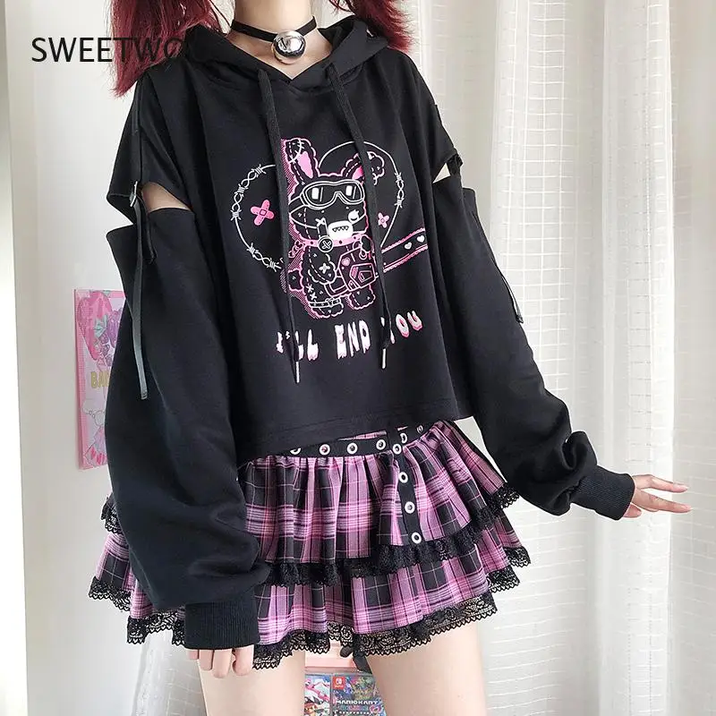 Укороченная Толстовка Harajuku