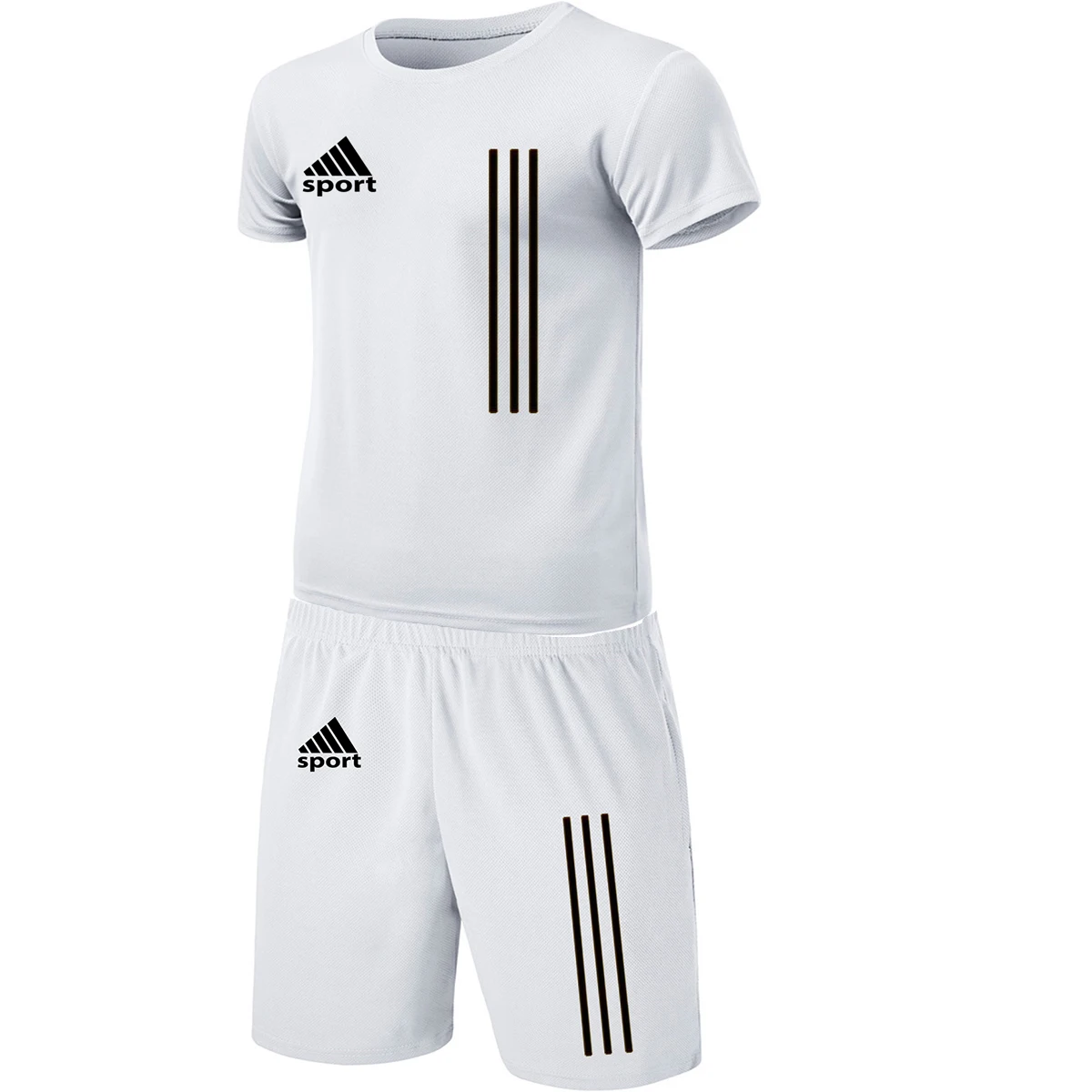 

men's set sportswear kit short sleeve sports sport shirt men running 2pcs suit for soccer gym fitness men t-shirts+shorts sets