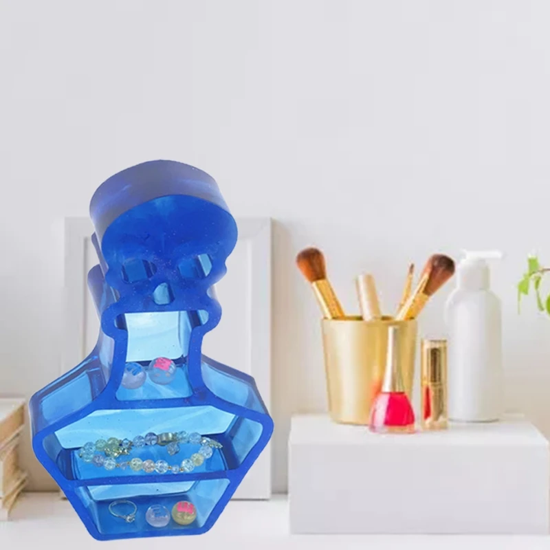 

Bottle Shaped Organizer Rack Epoxy Resin Mold DIY Jewelry Makeup Storage Box Shelf Display Stand Tray Silicone Mould Home Decor