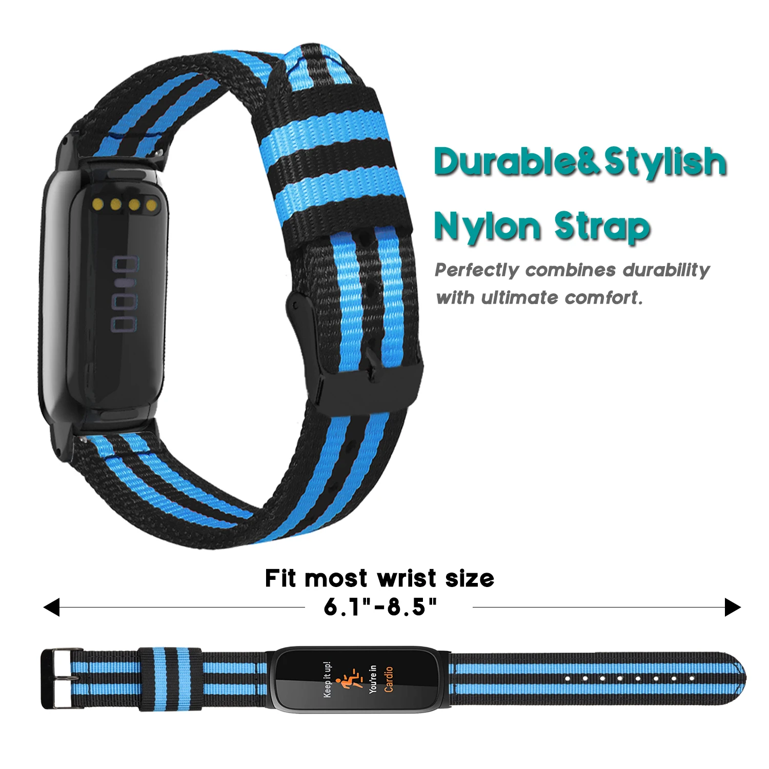 Ремешок для Fitbit Luxe нейлоновая плетеная ткань сменный браслет на запястье