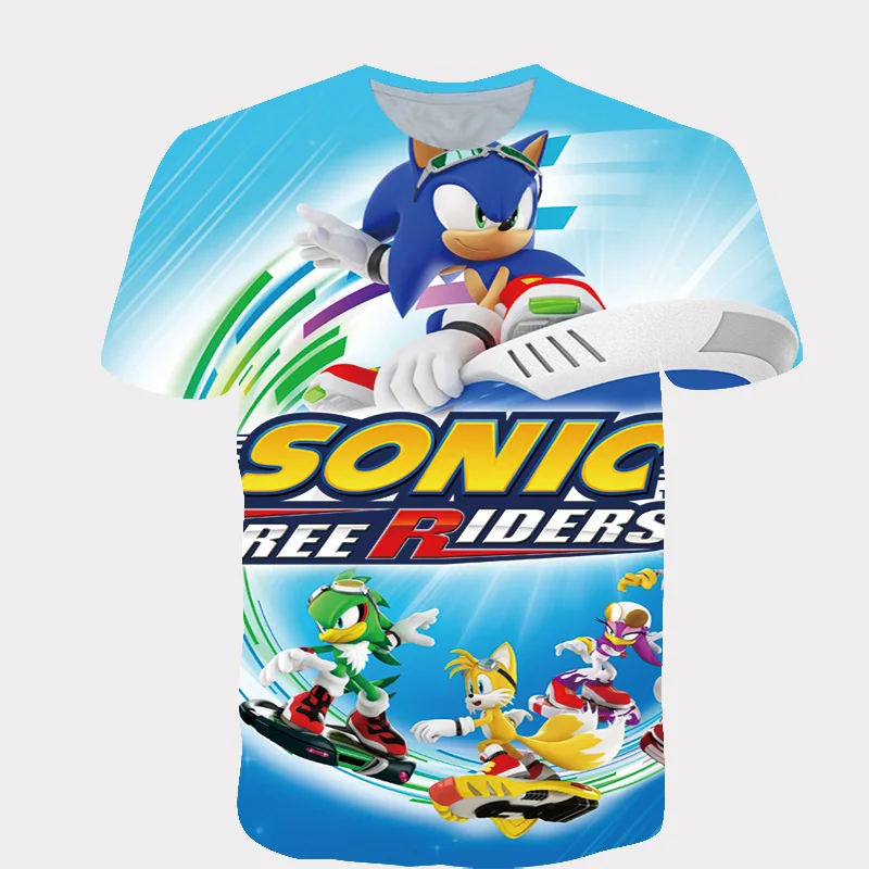 Одежда для мальчиков с суперзвуковым звуковым принтом Забавные футболки 3D