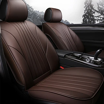 coffee 3D Leather car seat cover for hyundai tucson santa fe getz solaris creta kona lantra i40 elantra terracan all models 5 seat - Название цвета: coffee