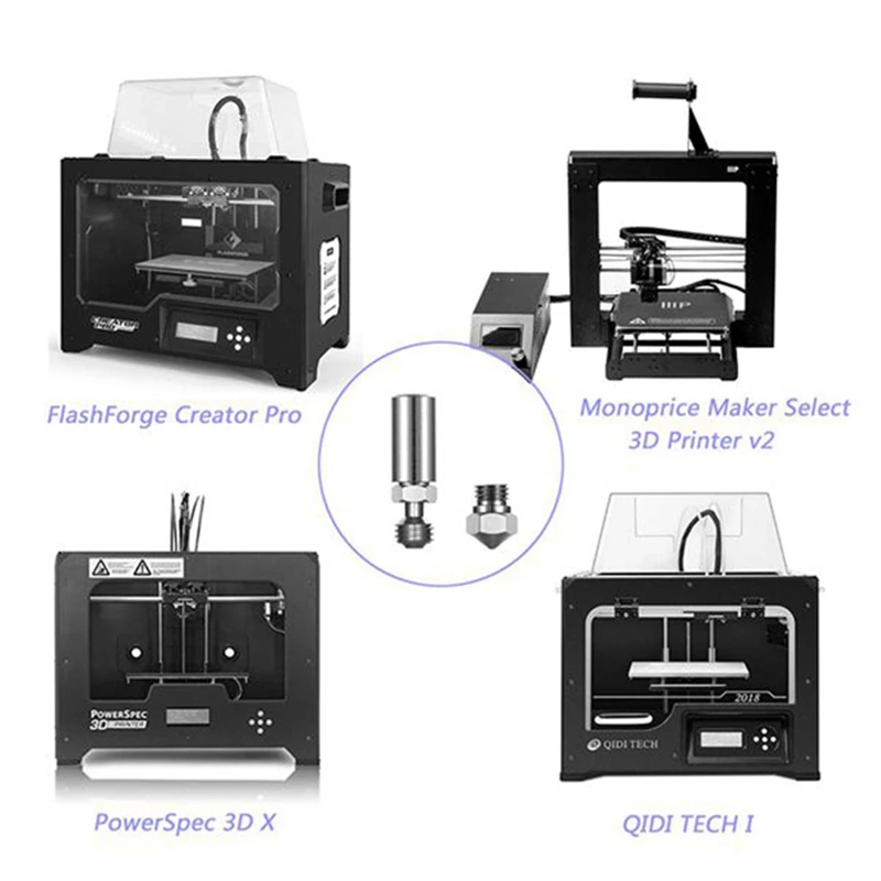 Полностью металлический Hotend комплект MK10 сопло 0 4 мм термобарьерная Горловина для