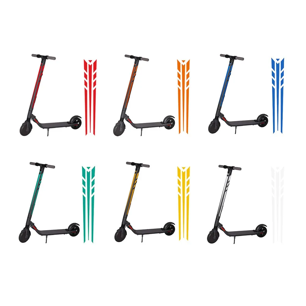 

PVC Multicolor Pole Waterproof Reflective Sticker Cover Set For Ninebot ES1 ES2 Night Safety Warning Sticker Scooter Part