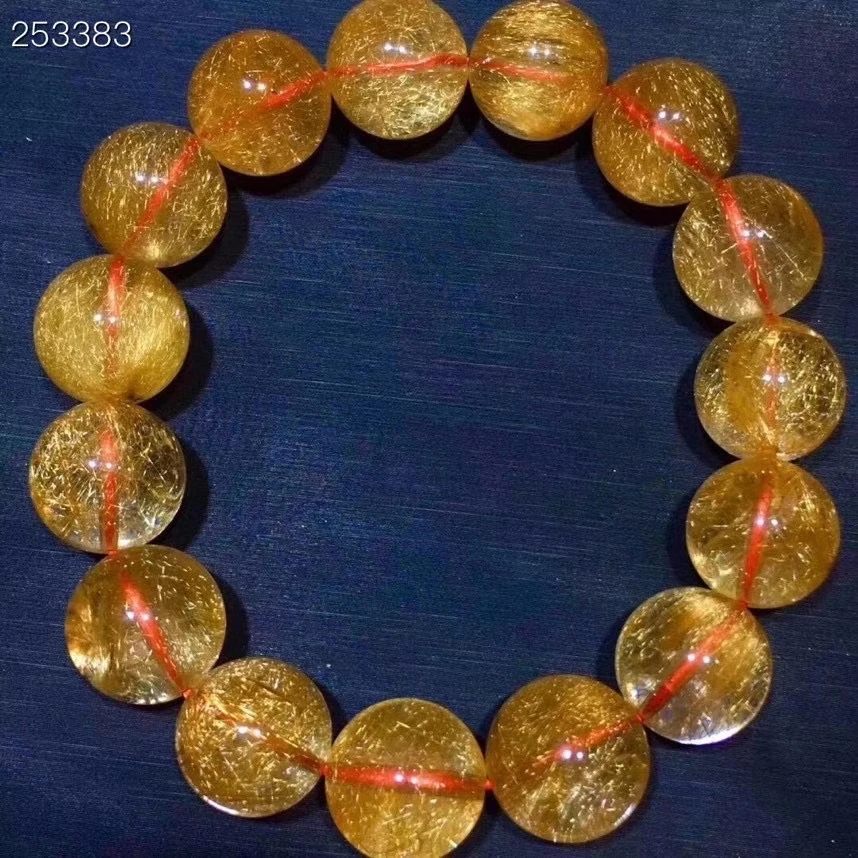 Из натуральной медь Рутиловый Кварц Браслет кошачий глаз 14 5 мм хрустальные