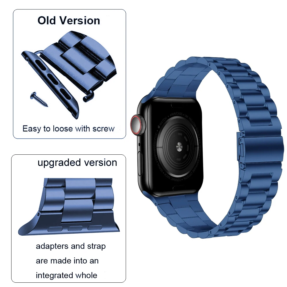 Для apple watch 6 44 мм 40 серия браслетов 4 5 se link для iwatch 3 42 38 ремешок из нержавеющей стали