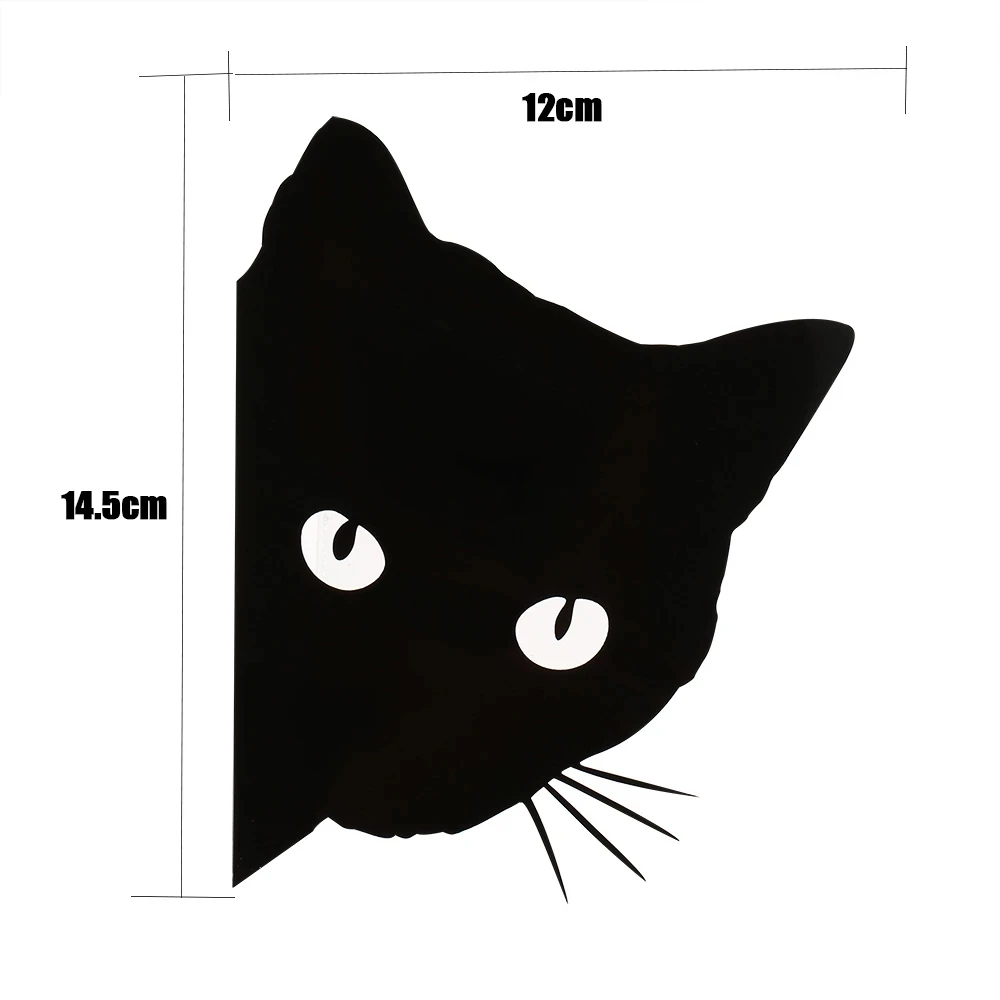 

Cat Peeking Sticker for Car Black/White Funny Vinyl Decal Car Styling Decoration Accessories 14.5*12cm