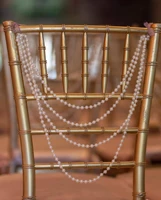 10pcs pearl wedding decor garland bride groom chair reception wedding hen baby shower bachelorette birthday favors