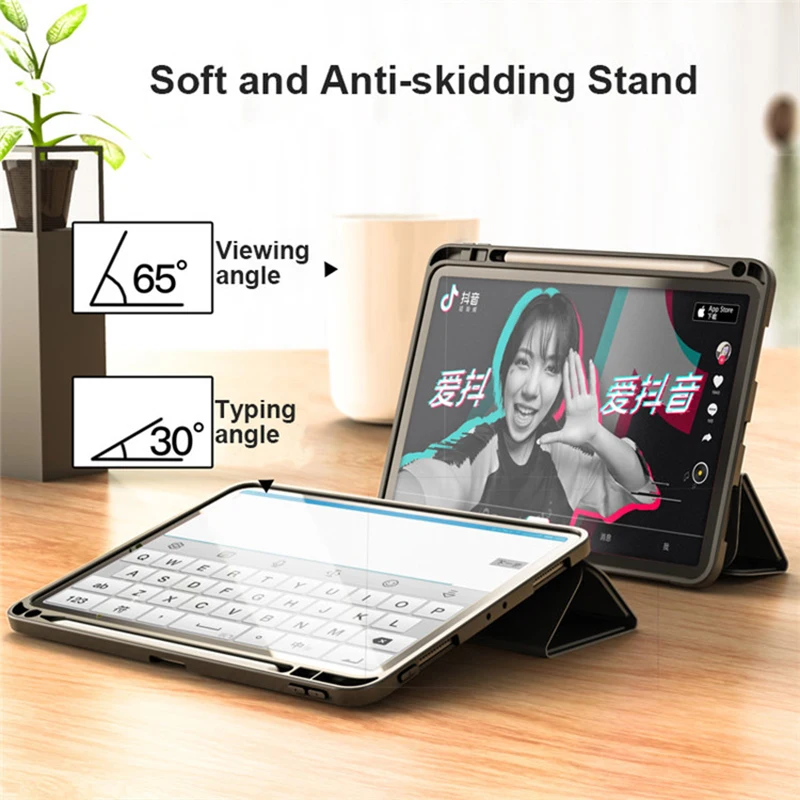 

Auto Wake /Sleep Tablet Case With Pencil Holder for Apple iPad 7th Gen 10.2 inch (2019) A2200 A2198 A2197 A2232 Protective Cover