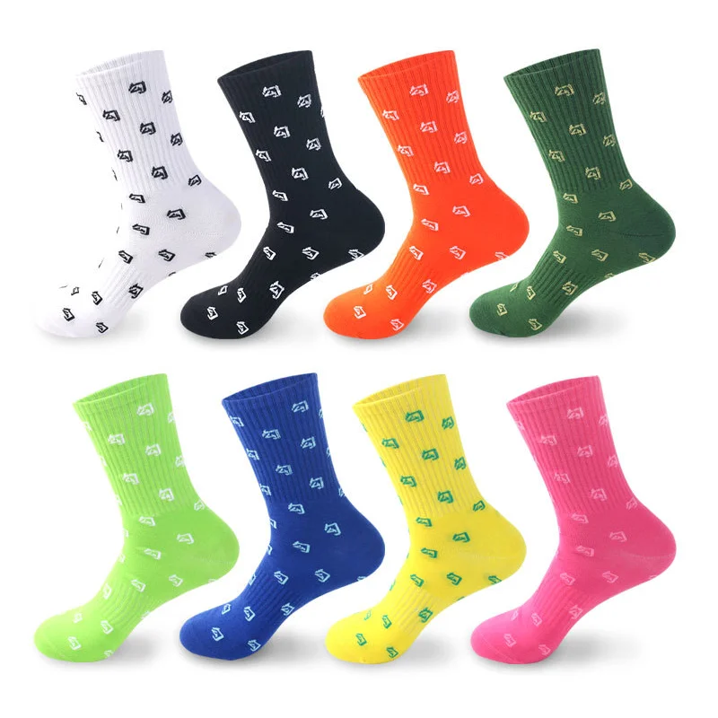 Мужские носки с текстовым принтом хлопчатобумажные баскетбольные спортивные