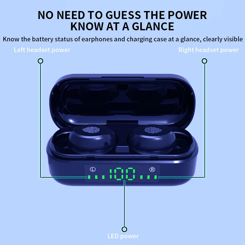 V8 TWS Bluetooth V5.0 наушники беспроводные стерео Спортивные Беспроводные гарнитура